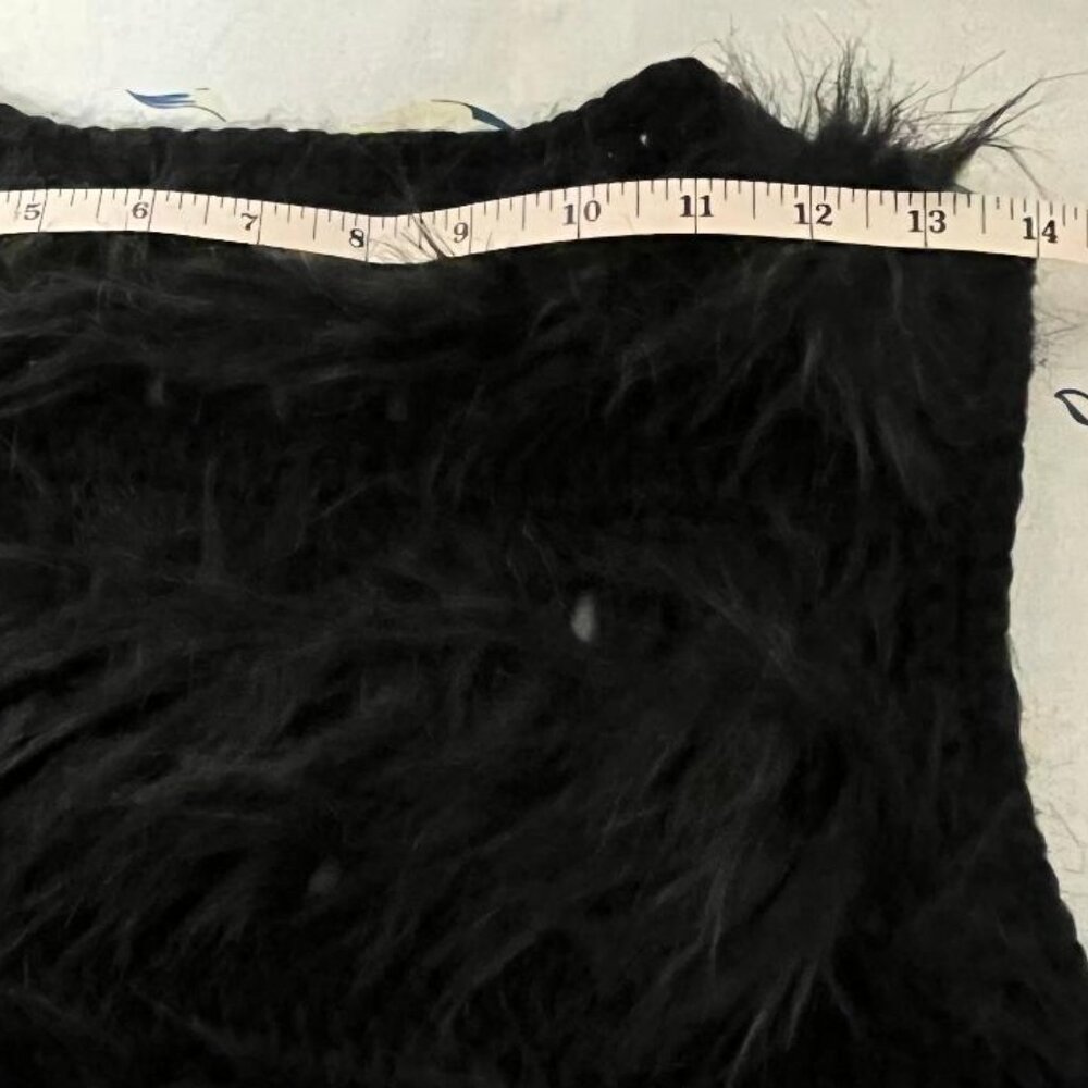 Black I Love H81 Faux Fur Sweater Vest Sz.L/G - Picture 7 of 9